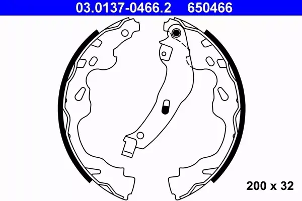 ATE SZCZĘKI HAMULCOWE 03.0137-0466.2 