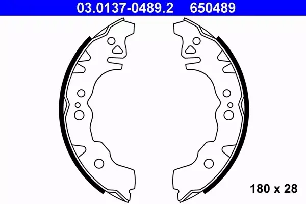 ATE SZCZĘKI HAMULCOWE 03.0137-0489.2 