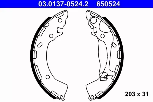 ATE SZCZĘKI HAMULCOWE 03.0137-0524.2 