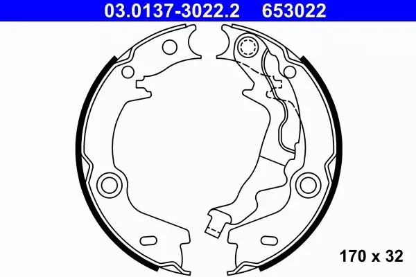 ATE SZCZĘKI HAMULCOWE 03.0137-3022.2 