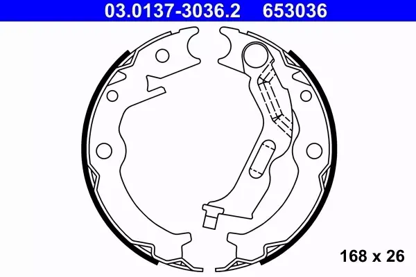 ATE SZCZĘKI HAMULCOWE 03.0137-3036.2 