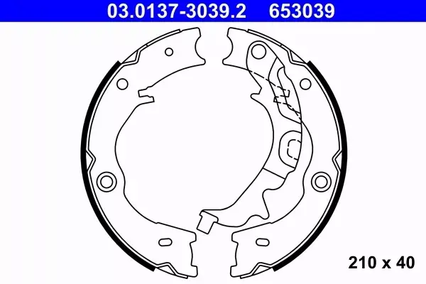 ATE SZCZĘKI HAMULCOWE 03.0137-3039.2 