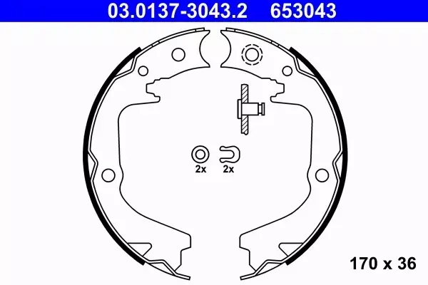 ATE SZCZĘKI HAMULCOWE 03.0137-3043.2 