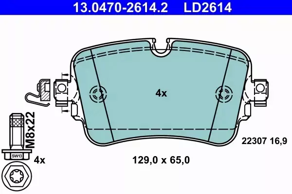 ATE KLOCKI HAMULCOWE 13.0470-2614.2 