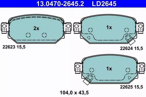 ATE KLOCKI HAMULCOWE 13.0470-2645.2 