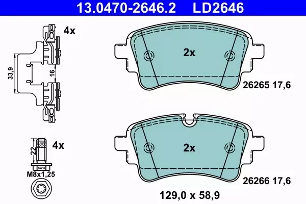 ATE KLOCKI HAMULCOWE 13.0470-2646.2 