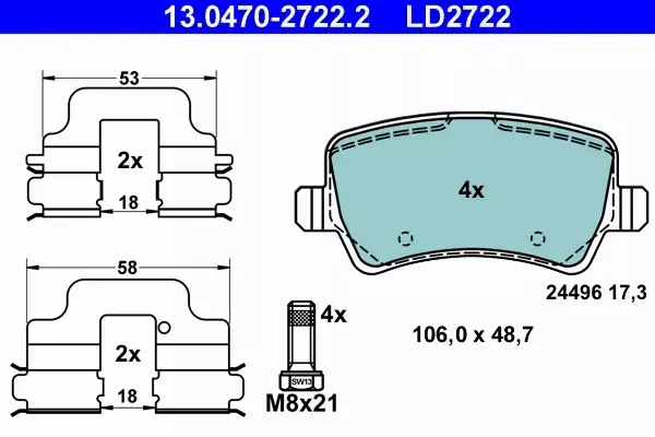 ATE CERAMIC TARCZE+KLOCKI T FORD GALAXY S-MAX 302MM 