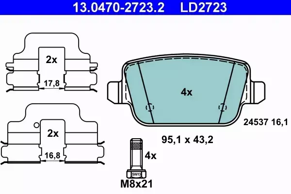 ATE TARCZE+KLOCKI CERAMIC T FORD MONDEO IV S-MAX 