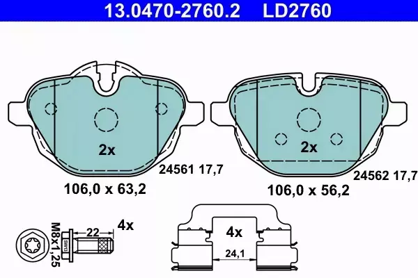 ATE TARCZE+KLOCKI+CZUJNIKI P+T BMW 5 F11 348MM 