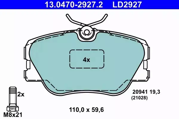 ATE CERAMIC KLOCKI PRZÓD MERCEDES C124 W124 S124 