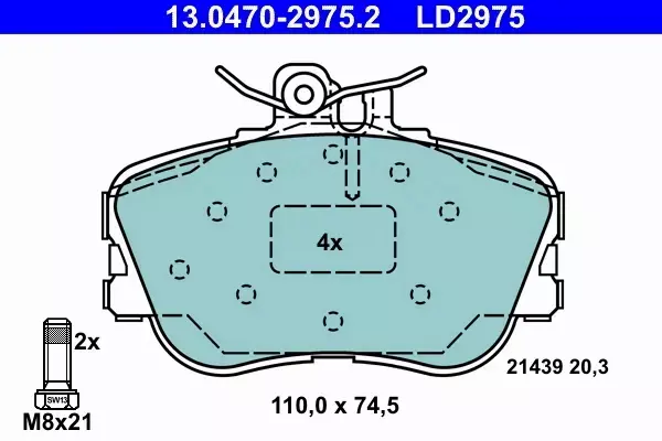 ATE CERAMIC KLOCKI PRZÓD MERCEDES C W202 S202 