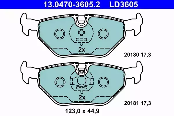 ATE CERAMIC KLOCKI TYŁ BMW 3 E36 E46 Z3 Z4 SUPER 