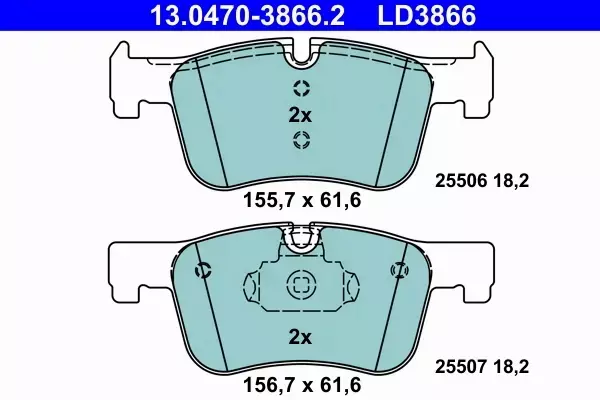 ATE CERAMIC KLOCKI HAMULCOWE PRZÓD BMW 1 (F20) 