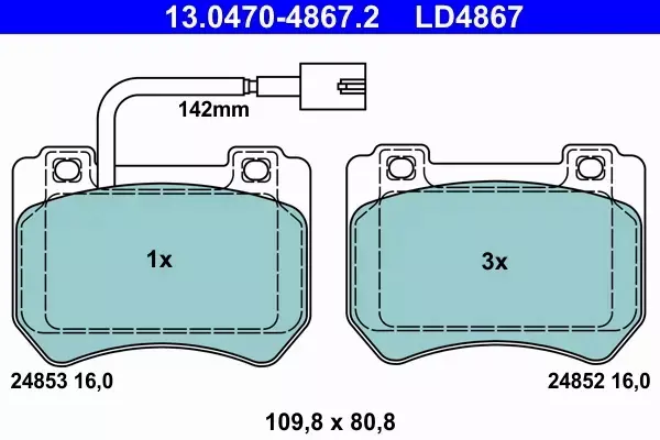 ATE CERAMIC KLOCKI HAMULCOWE PRZÓD 159 Sportwagon (939) 