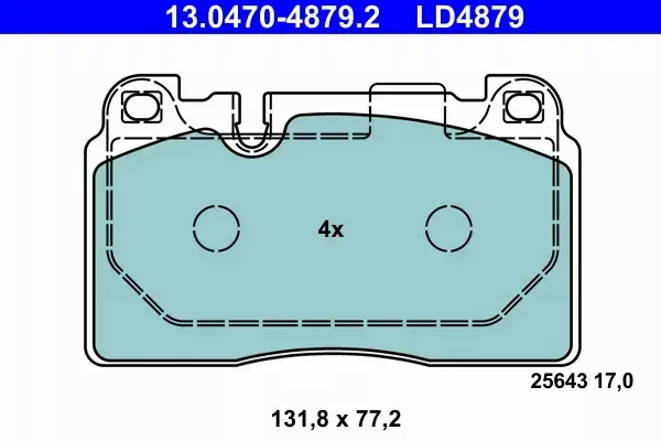 ATE CERAMIC KLOCKI HAMULCOWE PRZÓD A7 Sportback (4GA, 4GF) 