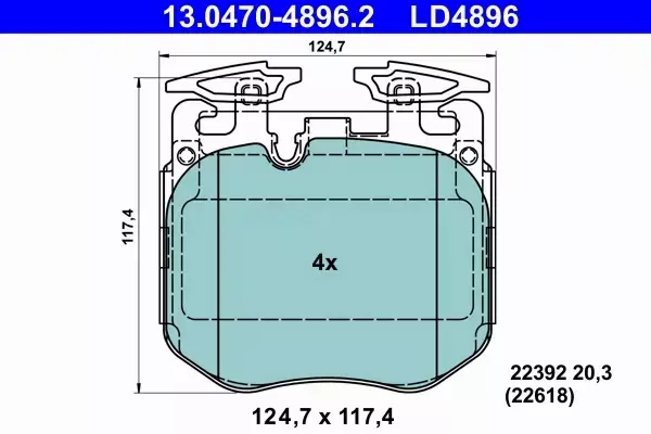 ATE TARCZE+KLOCKI CERAMIC PRZÓD BMW G21 G22 G30 G31 G11 G15 G05 G06 G07 374MM 