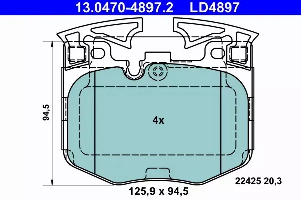 ATE TARCZE+KLOCKI CERAMIC PRZÓD BMW 3 G20 G21 4 G22 5 G30 G31 7 G11 348MM 