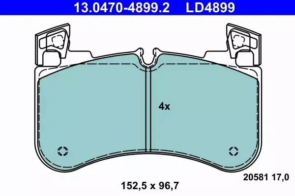 ATE KLOCKI HAMULCOWE CERAMIC 13.0470-4899.2 