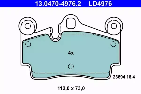 ATE CERAMIC KLOCKI HAMULCOWE TYŁ AUDI Q7 (4L) 