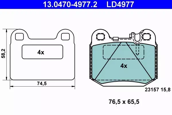 ATE CERAMIC KLOCKI TYŁ MERCEDES M W163 