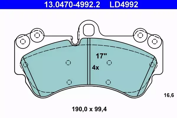 ATE CERAMIC KLOCKI HAMULCOWE PRZÓD TOUAREG (7LA, 7L6, 7L7) 