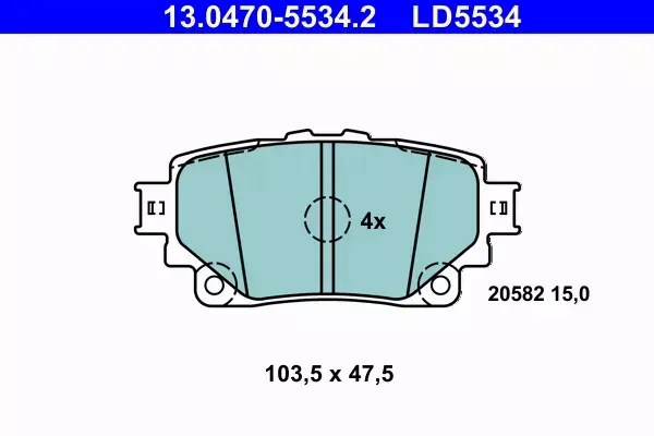 ATE KLOCKI HAMULCOWE 13.0470-5534.2 