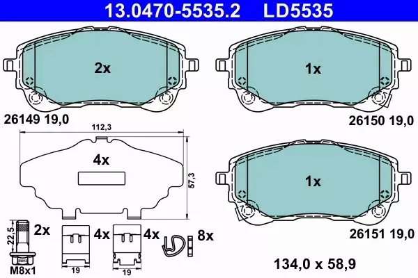 ATE KLOCKI HAMULCOWE CERAMIC 13.0470-5535.2 