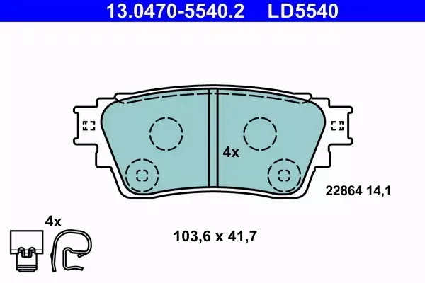 ATE KLOCKI HAMULCOWE CERAMIC 13.0470-5540.2 