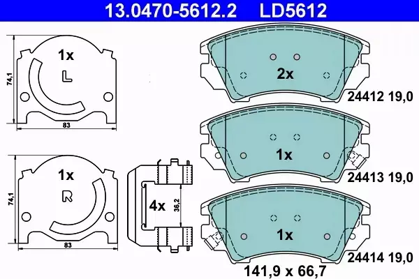 ATE CERAMIC KLOCKI PRZÓD OPEL INSIGNIA SAAB 9-5 