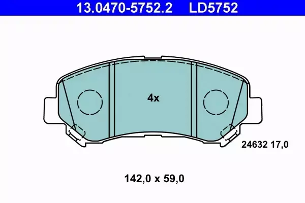 ATE CERAMIC KLOCKI HAMULCOWE PRZÓD X-TRAIL (T31) 