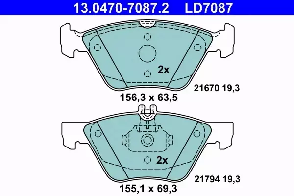 ATE CERAMIC KLOCKI PRZÓD MERCEDES CLK E SLK 