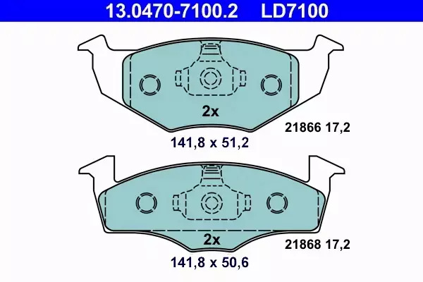 ATE CERAMIC KLOCKI HAMULCOWE PRZÓD FOX (5Z1, 5Z3) 