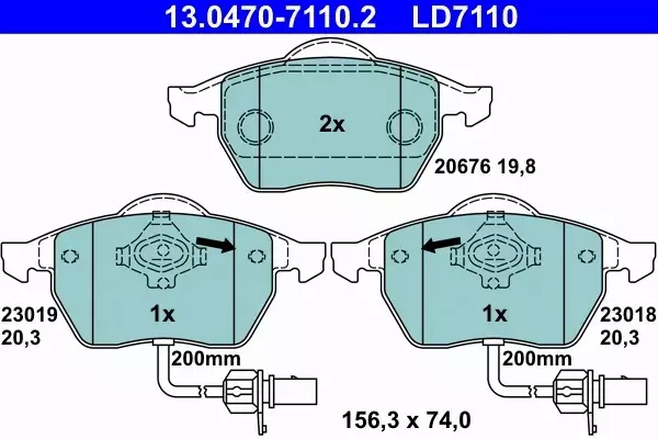 ATE TARCZE KLOCKI CERAMIC P AUDI A6 C5 1.8T 1.9TDI 