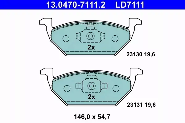 ATE TARCZE+KLOCKI PRZÓD VW FOX POLO 9N 6R 256MM 