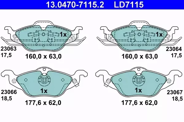 ATE CERAMIC KLOCKI PRZÓD OPEL ASTRA G ZAFIRA 