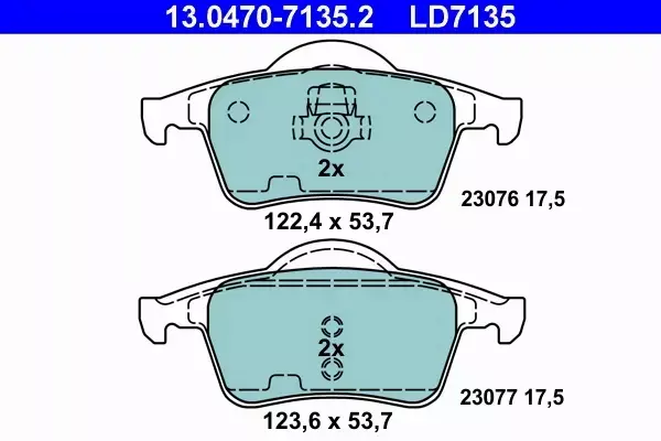 ATE CERAMIC KLOCKI TYŁ VOLVO S60 S80 V70 I II XC70 