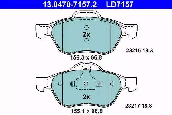 ATE CERAMIC KLOCKI HAMULCOWE PRZÓD LAGUNA II (BG0/1_) 