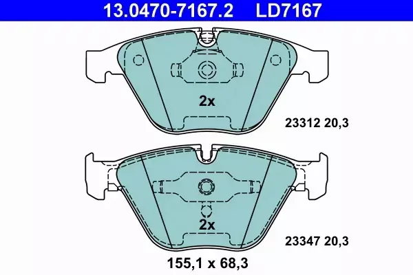 ATE TARCZE+KLOCKI+CZUJNIKI P+T BMW 5 E61 348MM 