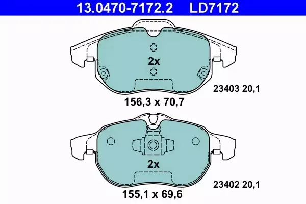 ATE CERAMIC KLOCKI HAMULCOWE PRZÓD ASTRA Mk V (H) Sport Hatch 