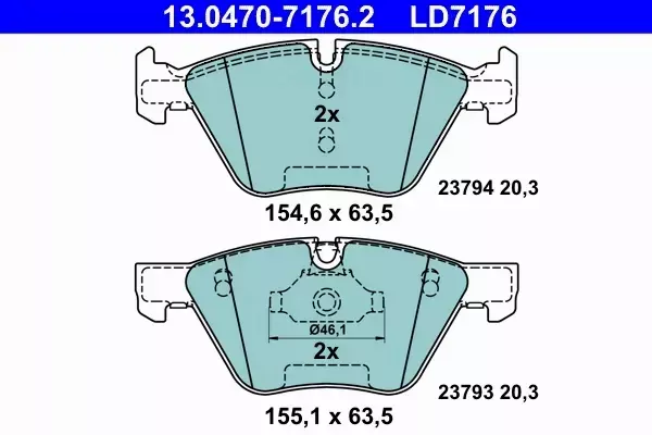 ATE CERAMIC KLOCKI PRZÓD BMW 5 E60 E61 ORYGINAŁ 