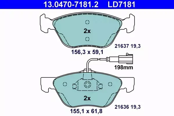 ATE CERAMIC KLOCKI HAMULCOWE PRZÓD GT (937) 