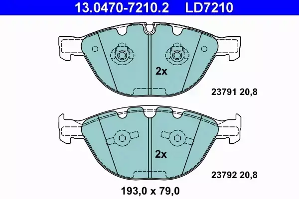 ATE TARCZE+KLOCKI CERAMIC PRZÓD BMW 7 E65 E66 348MM 