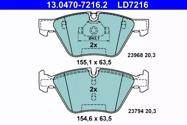 ATE Tarcze i Klocki Ceramic Przód BMW E90 E91 E92 