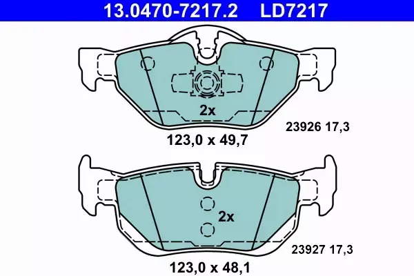 ATE CERAMIC KLOCKI TYŁ BMW 1 E81 E87 3 E90 X1 E84 