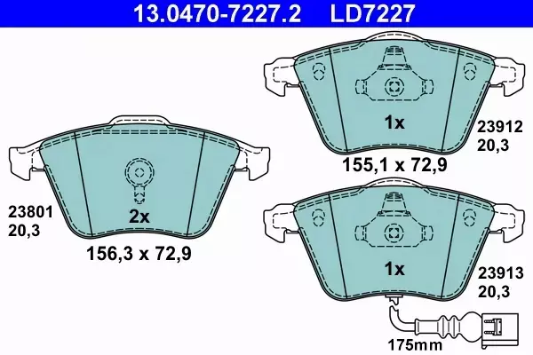 ATE CERAMIC KLOCKI HAMULCOWE PRZÓD SCIROCCO (137, 138) 