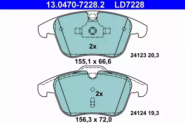 ATE CERAMIC KLOCKI PRZÓD GALAXY MONDEO IV S-MAX 