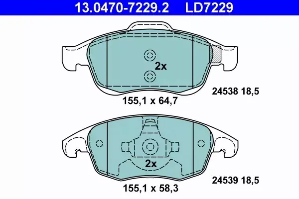 ATE CERAMIC KLOCKI PRZÓD CITROEN C4 GRAND PICASSO 