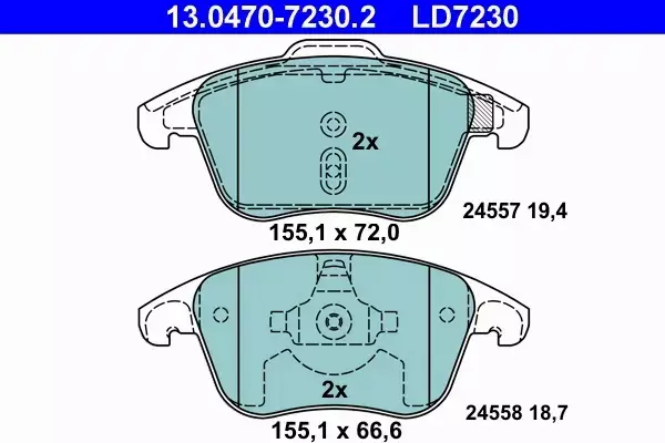 ATE CERAMIC KLOCKI PRZÓD CITROEN C4 GRAND PICASSO 