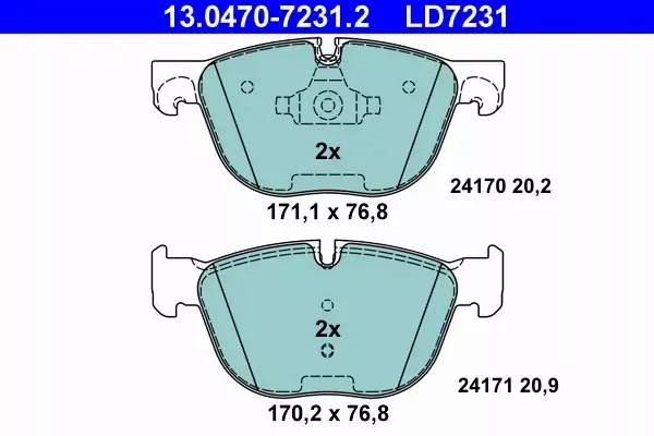 ATE CERAMIC KLOCKI HAMULCOWE PRZÓD BMW X5 (E70) 