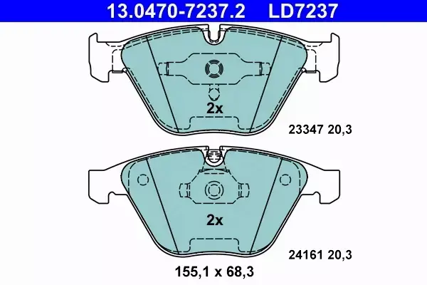 ATE CERAMIC KLOCKI HAMULCOWE PRZÓD BMW 3 (E90) 